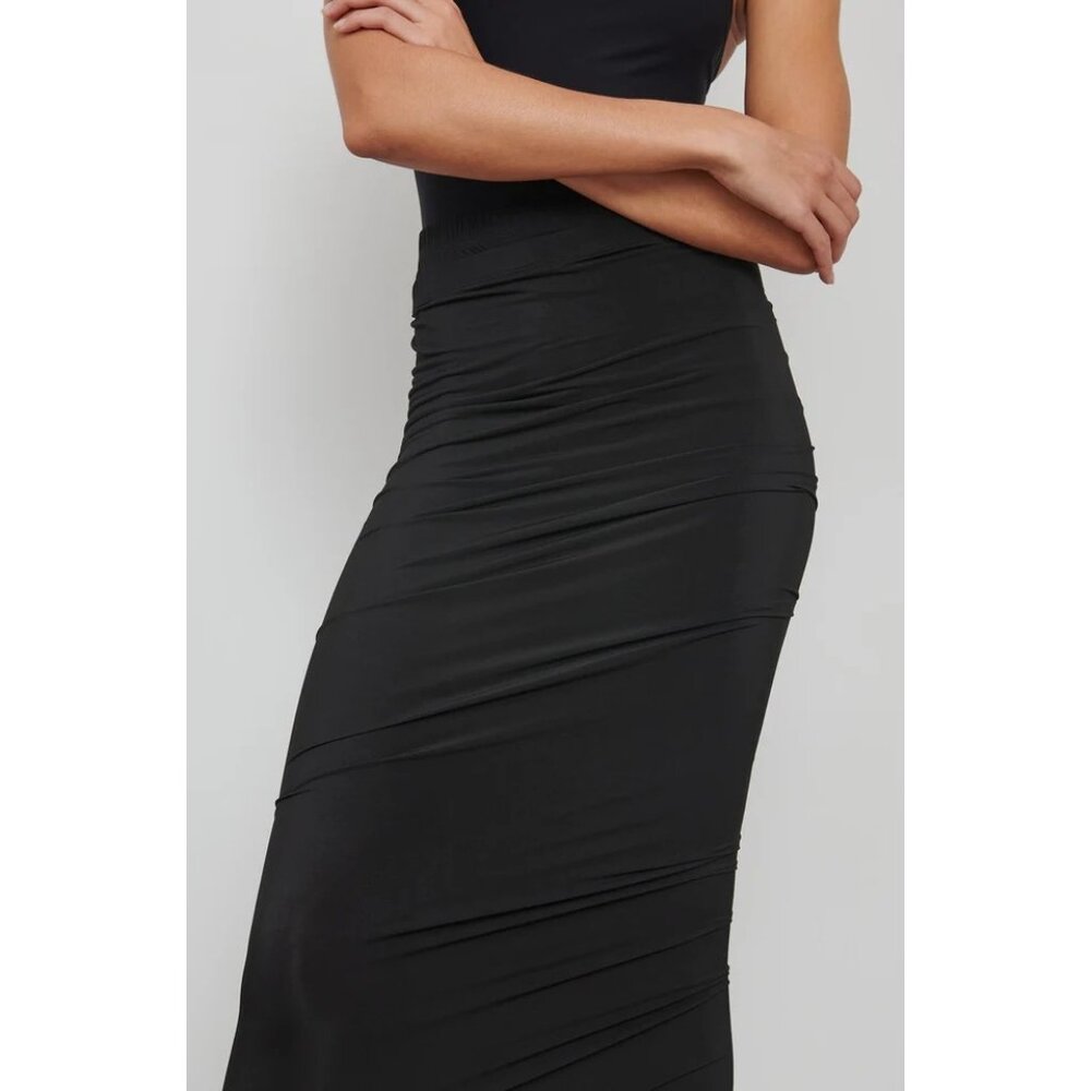 WARDROBE.NYC Layered Tube Skirt in Black Small New Womens Maxi Long - Picture 13 of 16